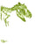 Set of 3 green dinosaurs painting watercolour