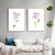 Set of 2 viola flowers watercolor painting print