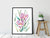Crocus flower painting abstract watercolor