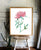 Peony flower painting abstract watercolor