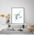Narwhal in the bathroom watercolor painting print