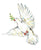Dove bird peace watercolor painting print