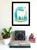 Llama surfing watercolor painting