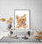 Yorkie yorkshire terrier brushing teeth watercolor painting print