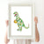 T-rex basketball dinosaur painting watercolour