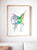 Hummingbird in the bathroom watercolor painting print