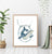 Whale in the bathroom watercolor painting print