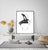 Orca whale in the bathroom watercolor painting print