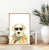 Golden retriever dog sunglasses portrait painting