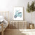 Vespa scooter print kids room wall decor painting watercolour