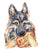 Dog german shepherd hotdog watercolor painting print
