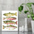 Trout species fish watercolor painting print