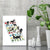 Boston terrier playing twister watercolor