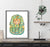 Pharaoh cat painting wall poster watercolor