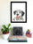 Dog dalmatian brushing teeth bath watercolor painting print