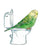 Bird budgie green toilet painting print